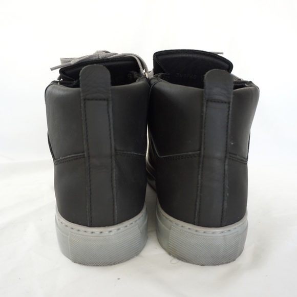BALENCIAGA Gray Arena Leather High Top Sneakers - Picture 5 of 8